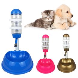 Feeding Pet Water Drinker Cat Dispenser 500Ml Universal Dog Drinker Food Stand Feeder Dish Liftable Water Bottle Puppy Bowl Automatic