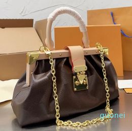 bag women chain cloud bag ladies Fashion Classic brown flower handbag
