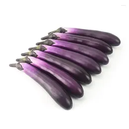 Decorative Flowers Lifelike Artificial Eggplants Simulation Fake Vegetable Po Props Home Kitchen Decoration Kids Teaching Toy 67JB