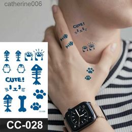 Tattoos Coloured Drawing Stickers Simple Fashion Herbal Juice Tattoo Stickers Waterproof Small Fresh Nonreflective Stickers Antireal Finger Stickers For GirlsL2