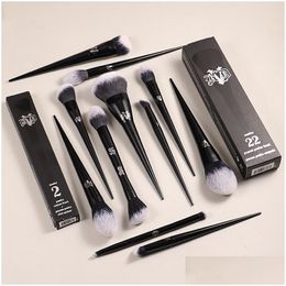 Eye Shadow Kvd Makeup Brushes Series Blusher Powder Foundation Concealer Blending Cosmetic Beauty Make Up Brush Tool Maquiagem 230211 Dhjiz