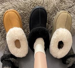 2023 Warm Winter Snow Boots Real Fur Leather Women Casual Fashion Ankle Flat Classic Slipper Heel 4cm Zapatos