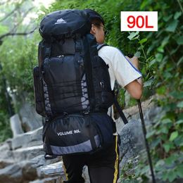 Outdoor Bags 90L 80L Travel Bag Camping Backpack Hiking Army Climbing Bags Trekking Mountaineering Large Camping Bag Travel Luggage Backpack 231127
