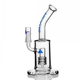 Nexus Bong Blue Dab Rig Glass Bongs Fliter Bongs Glass Recycler Glass with Dome and Nail 14mm joint Recycler Dab Rigs