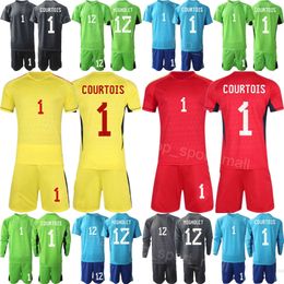 National Team 23 24 Belgium Goalkeeper 1 Thibaut Courtois Jerseys Soccer Set Man Kids Long Sleeve GK 12 Simon Mignolet 13 Koen Casteels Matz Sels Football Shirt Kits