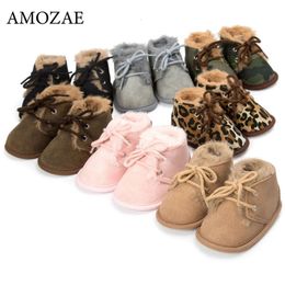 First Walkers Winter born Baby Boots Keep Warm Cotton Shoes Boys Girls Infant Toddler AntiSlip Soft Sole 231127