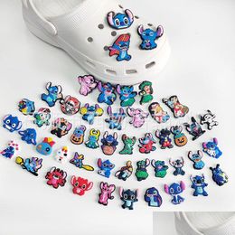 Cartoon Accessories Charms Wholesale Childhood Memories Baby Blue Elf Ees Funny Gift Cartoon Shoe Accessories Pvc Decoration Buckle So Dhzb3