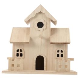 Nests Wooden Bird House Hanging Birdhouse Wood Birds Nest Box Garden Indoor Ornament