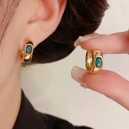 Hoop Earrings Fashion Trend Unique Design Elegant Exquisite Light Luxury Oval Geometric Women Jewellery Party Premium Gifts