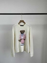 Men's Sweaters Women Cartoon Rl Bear Winter Clothing Fashion Long Sleeve Knitted Pullover Cotton Wool Soft Xzw 8GO6