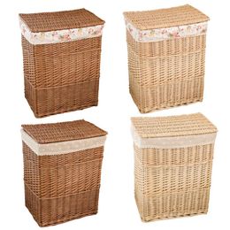 Organization Folding Laundry Baskets Dirty Clothes Home Storage Basket Large Storage Box Wicker Mesh Laundry Bag Laundry Hamper With Lid