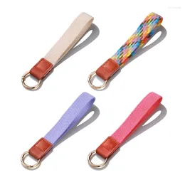 Keychains Wrist Lanyard Keychain Wristlet Strap With Metal Keyring Wristband Key Chain For Car Badge Holder