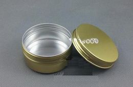 Quality 80G 80ML Aluminium Jar Gold Colour Aromatherapy Jar Fragrance Smoke Box Metal Cream Container 50pcs/Lotgood quantity