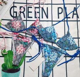 Çiçek Baskı Tasarımcı Bikini Kadın Mayo Lüks Bikinis Seksi Mayo