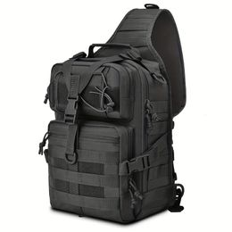 Waist Bags Tactical Sling Backpack Versatile Chest Bag Waterproof EDC Rucksack for Outdoor Hiking Camping 231124