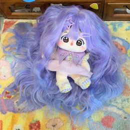 Synthetic Wigs 20cm Cotton Doll Wig Long Curly Hair High-temperature Silk Milk Silk Wig Large Head Circumference Cotton Doll Wig