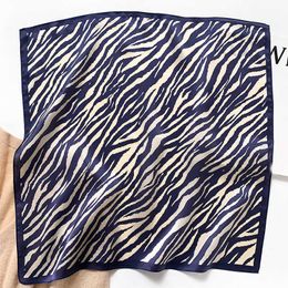 Scarves Fashion 2022 Women Summer 100 Silk Neck Bear Scarf for Hair Headband Luxury Design Print Square Scarves Lady Bandana Kerchief J230428