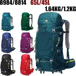 Outdoor Bags 65L 45L Litre Waterproof and Rainproof Nylon Material Large Capacity Outdoor Mountaineering Bag Hiking Camping Travel Backpack 231127