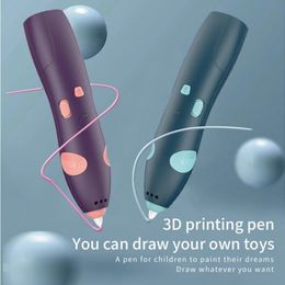 Drawing Painting Supplies Wireless 3D Printing Pen For Kids Rechargeable Low Temperature PCL Doodle Arts Craft Graffiti Education Toy 230427