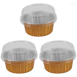 Baking Moulds 300Pcs Disposable Aluminium Foil Cups Creme Brulee Dessert Oval Shape Cupcake With Lids Cake Egg Tools