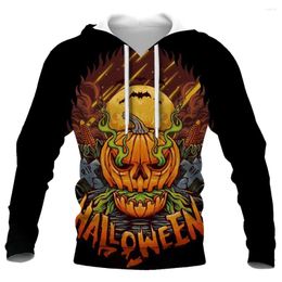 Men's Hoodies 2023 Weird Pumpkin Graphic 3D Printing Hoodie Pullover Halloween Holiday Out Casual Long Sleeve Sweatshirt