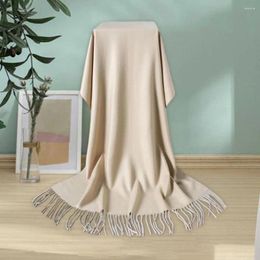 Scarves Women Thick Scarf Stylish Women's Winter Tassel-adorned Warm Shawl For Prom Parties Sunshade Protection Shoulder