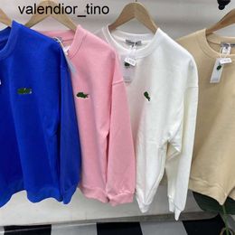 New 23ss Men's sweatshirt Designer Crocodile men's sweater Zipper half hoodie Loose Horse Jacket Polo men's clothing womens Hoodies