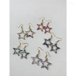 Stud Earrings Personality Fashion Woman Pentagram Shape Alloy Exaggeration Acetate Girl Gift Party Accessories Jewelry 2023