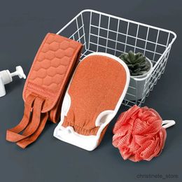 Children's Mittens 3pcs/set Bath Towel Set Double-side Strong Rubbing Mud Glove Washing Towel Set Body Scrub Deep Cleaning Tool for Home Bathroom