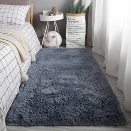 Carpets Colours Plush Fur Carpet Soft Long Hair Imitation Wool Pad Rugs Bedroom Bedside Floor Mat Sofa Cushion Living Room White Rugs