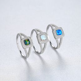 Charming Colourful Opal Eyes s925 Silver Ring Women Luxury Brand Micro Set 3A Zircon Ring Fashion Female Wedding Party Jewellery High-end Valentine's Day Gift