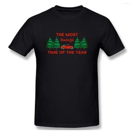 Men's T Shirts The Most Wonderful Christmas Design Day Basic Short Sleeve T-Shirt European Size