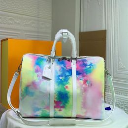 2021 fashionable men's travel bag high-quality leather top-quality women's large-capacity handbag size 50-29-23cm 21456291z