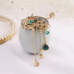 Bangle Ancient Court Derived Deer Water Drop Open Bracelet Vintage Fairy Temperament Women Jewellery Gift