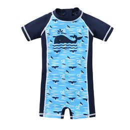 OnePieces Kids Boy Swimsuit Barn Badkläder Barnflicka Swim Trunk Beach Wear Baby Cartoon Bathing Suit 230427