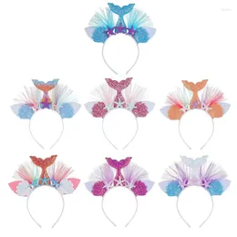 Hair Accessories Lovely Girls Headband For Kids Fun Tail Hairband Fashion Colourful Headwear Children's Day Party Accessory