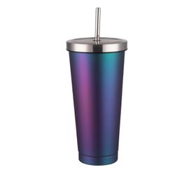 20oz 12oz Stainless Steel Tumbler with Lid and Straw, Double Wall Vacuum Insulated Travel Coffee Mug, Powder Coated Thermal Cup for Cold & Hot Drinks
