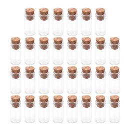 10ml Cork Stopper Glass Bottles DIY Mini Glass Jars Clear Vials for Wedding Wishing Birthday Rivsf