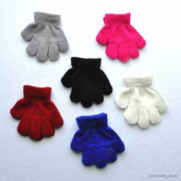 Children's Mittens 1-3years Children Winter Warm Gloves Baby Girls Baby Boys Toddler Knitted Gloves R231128