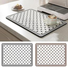 Table Mats Coffee For Countertop Dish Draining Mat Bar Accessories Drying Fit Under Maker Machine