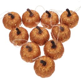 Decorative Flowers Pumpkin Pumpkins Halloween Artificial Decor Foam Mini Glitter Fake Harvest Fall Table Ornament Party Hanging Thanksgiving