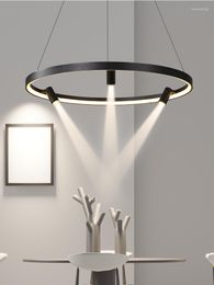 Chandeliers Minimalist Round Restaurant Light Nordic Creative With LED Spotlights Pendant Art Chandelier For Living Room Bedroom