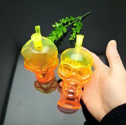 Glass Pipes Smoking Manufacture Hand-blown hookah Hot selling Colour skeleton silent glass water pipe