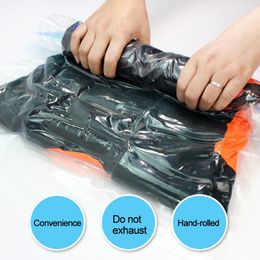 Storage Bags 4 Sizes Reusable Rolling Type Vacuum Compression Bag Travel For Suitcases Tops Pants Clothes Organiser Supplies