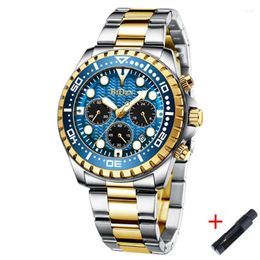 Wristwatches BIDEN Chronograph Quartz Wrist Watch for Men Sport Waterproof Watches 12/24hours Calendar Clocks Male Relogio Masculino