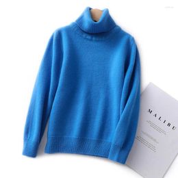 Women's Sweaters Children's Pure Wool Pullovers 2023 Winter Seven Stitches Lapel Knit Bottoming Shirt Boys Girls Thicken Warm Tops