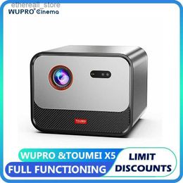 Projectors WUPRO X5 Smart Projector 1600ANSI Lumens 1080P FHD Portbale Home Theatre Global Version Bluetooth MEMC RGB-LED Outdoor Beamer Q231128