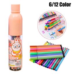 12pcsWatercolor Brush s 12 Non-toxic Water Color cil Washable Watercolor Mark Painting Pen Student For Kids Drawing Art Supplies P230427