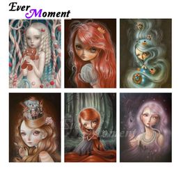 Stitch Ever Moment Diamond Painting Cartoon Girl Picture Paint By Diamond Artwork Embroidery Mosaic Handicraft ASF2225