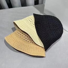 Wide Brim Hats Foldable Straw Hat Travel Face Thin Decorative Roll-Up Beach For Summer Sunshade Sunscreen